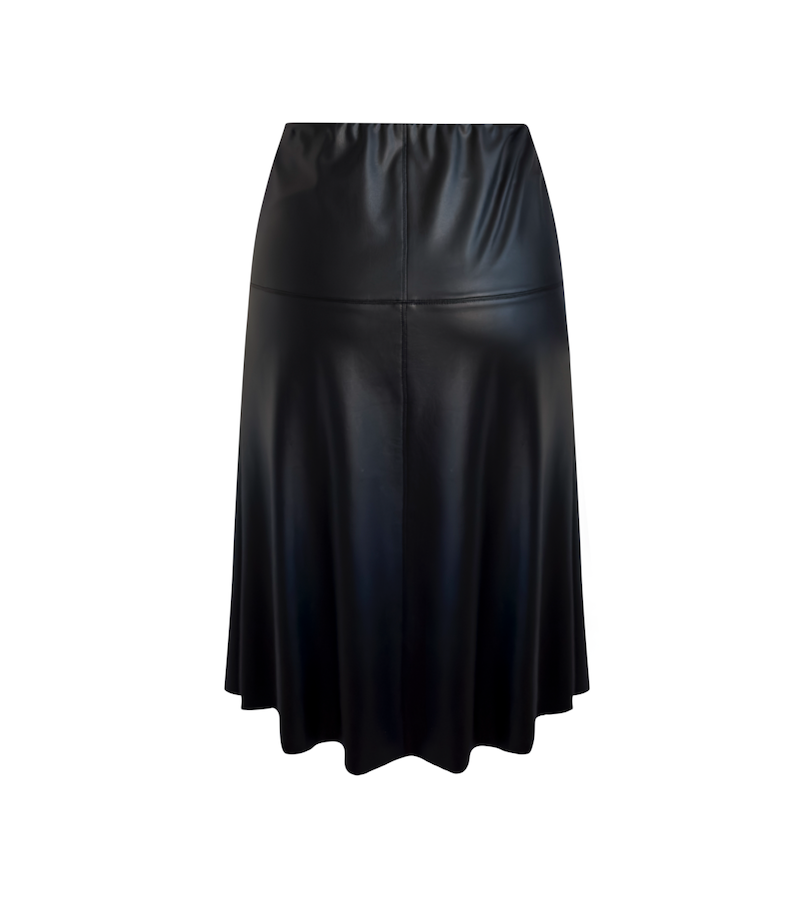 Faux Leather Midi Skirt