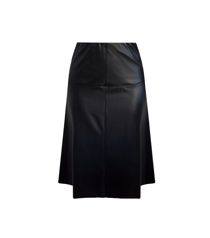 Faux Leather Midi Skirt