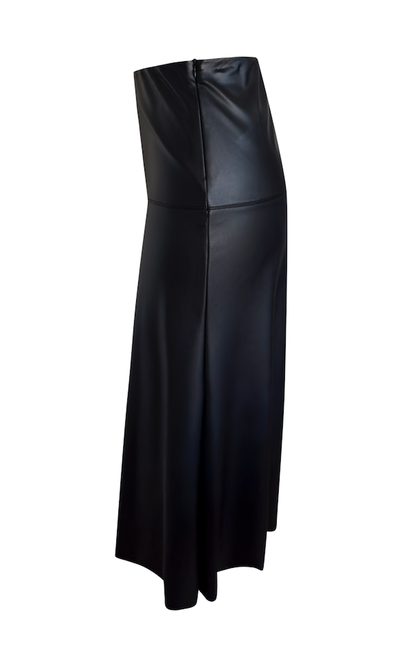 Faux Leather Midi Skirt