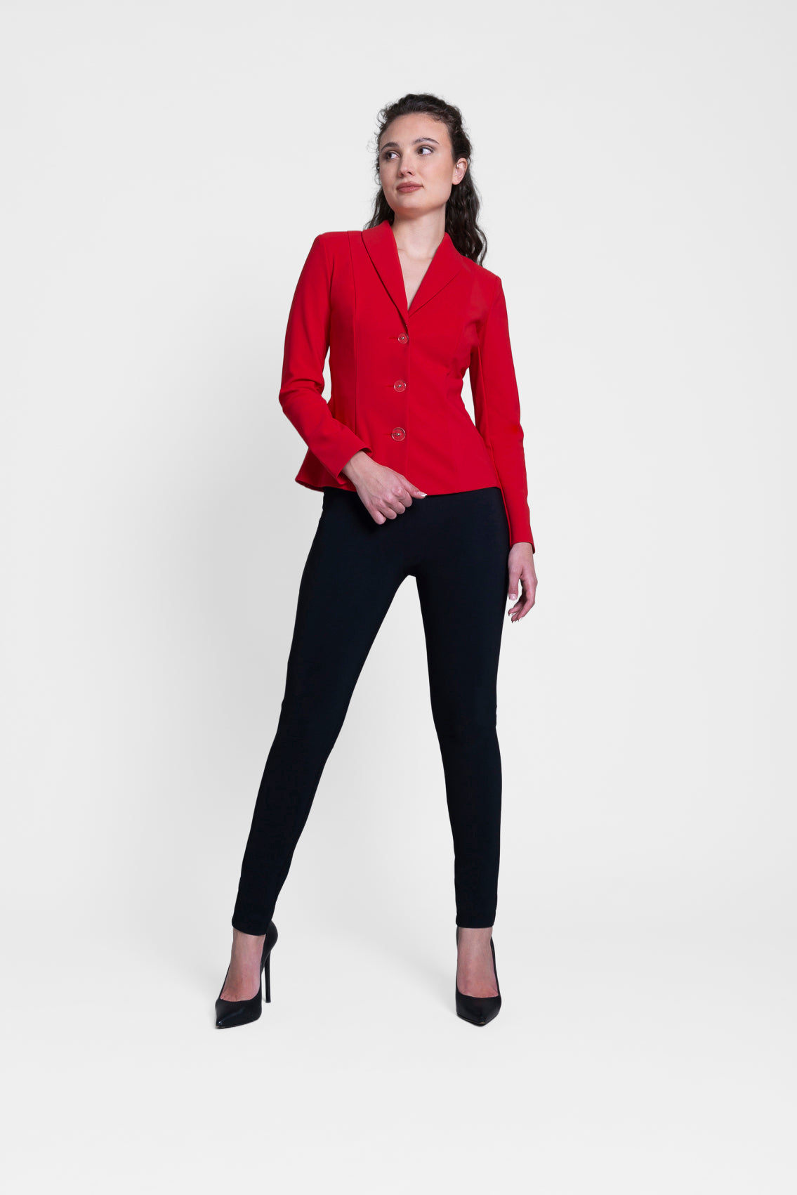Hourglass Shape Blazer - Red