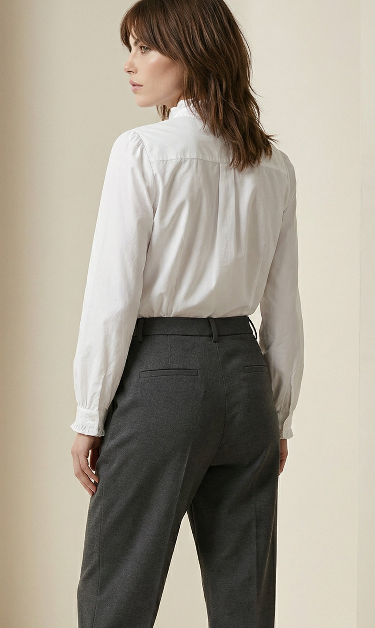 Pull Up Grey Trousers