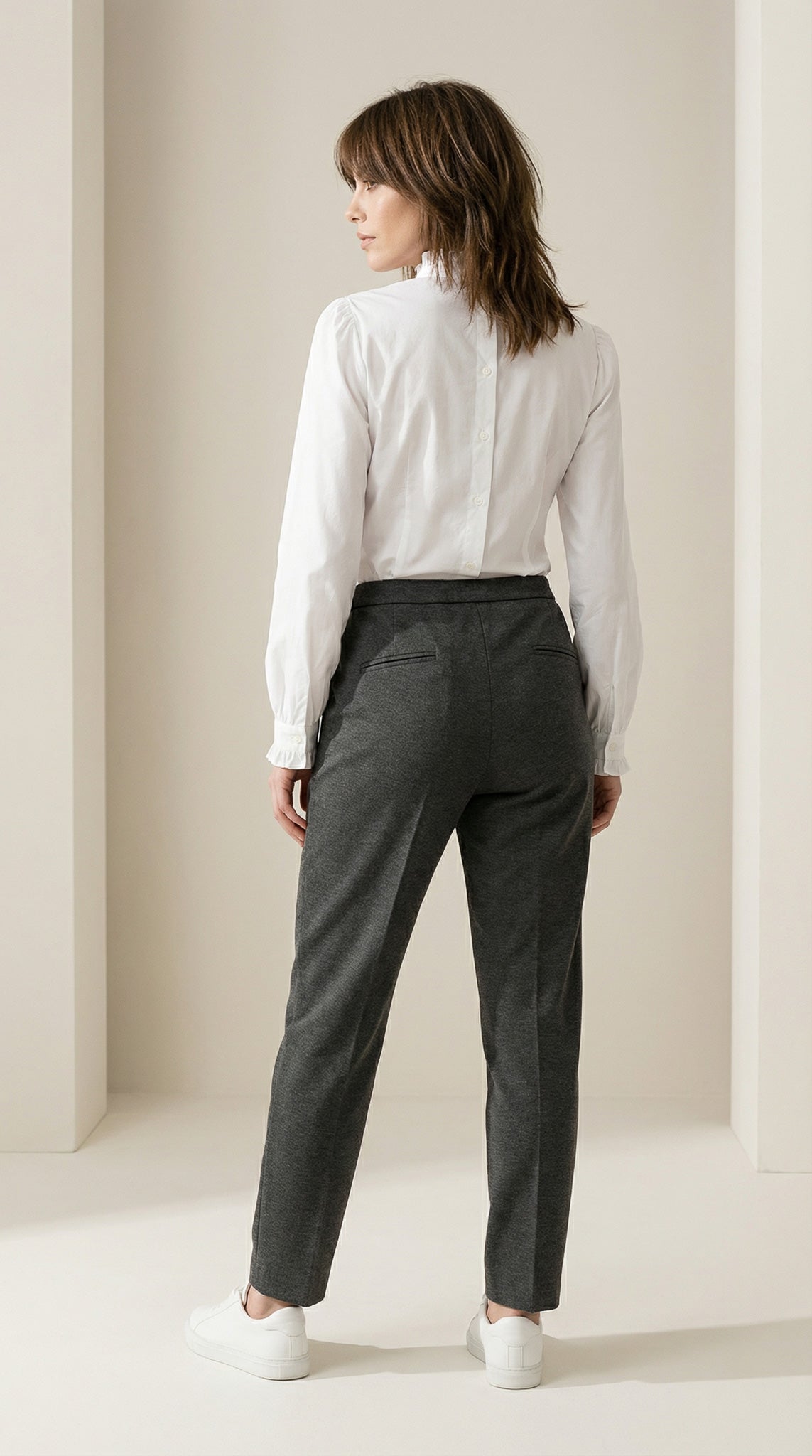 Pull Up Grey Trousers