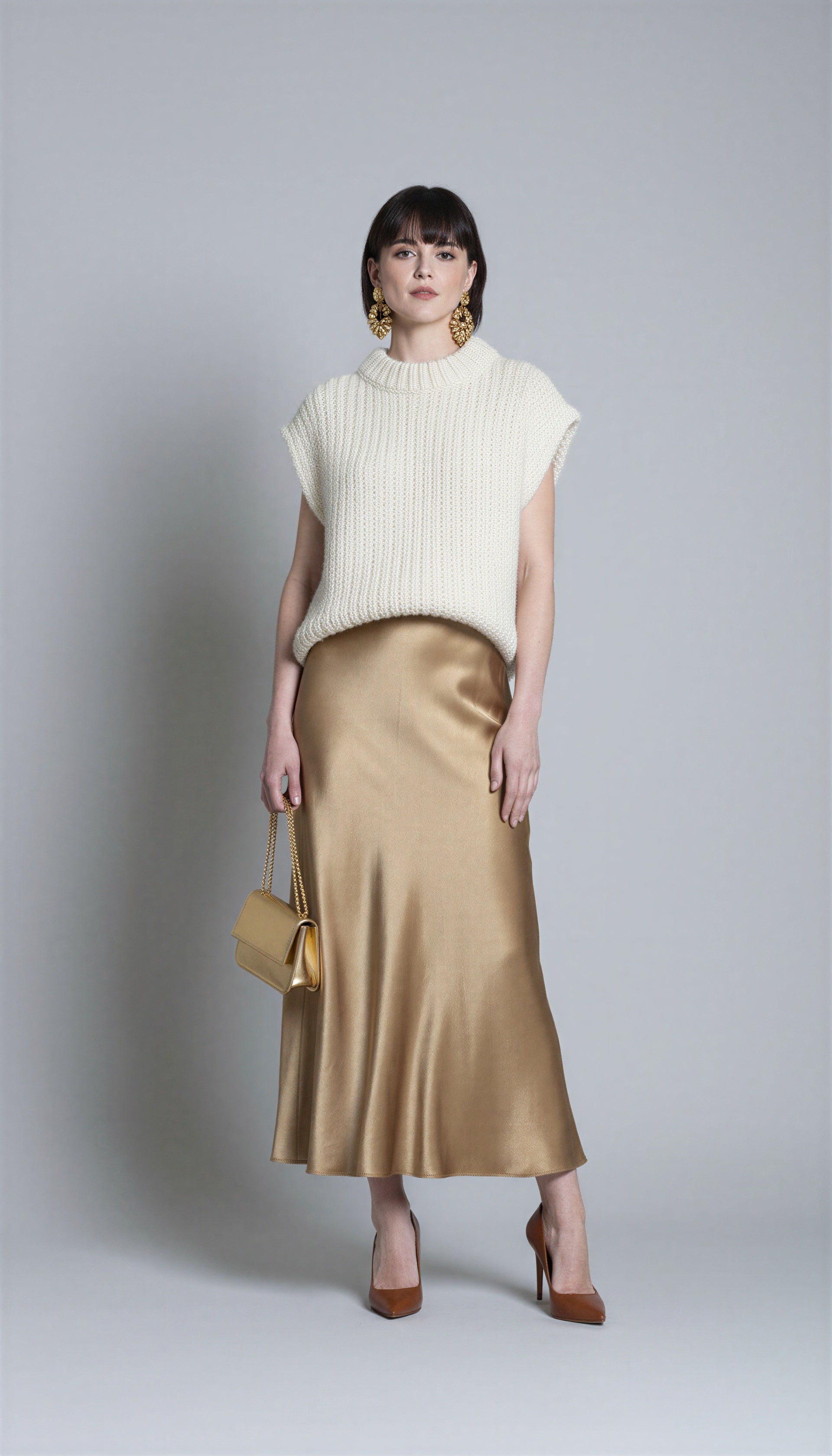 Roma Silk Long Skirt