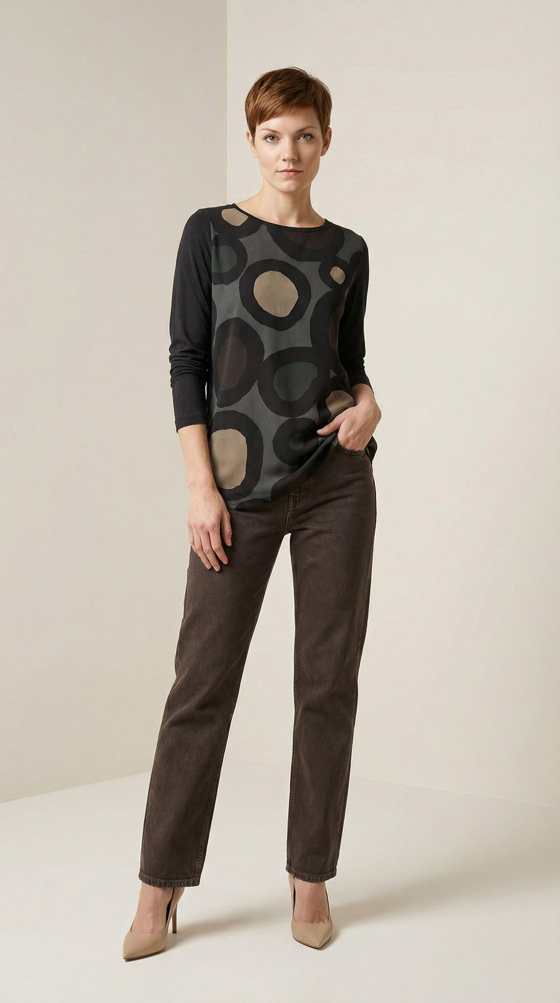 Dots Viscose Top