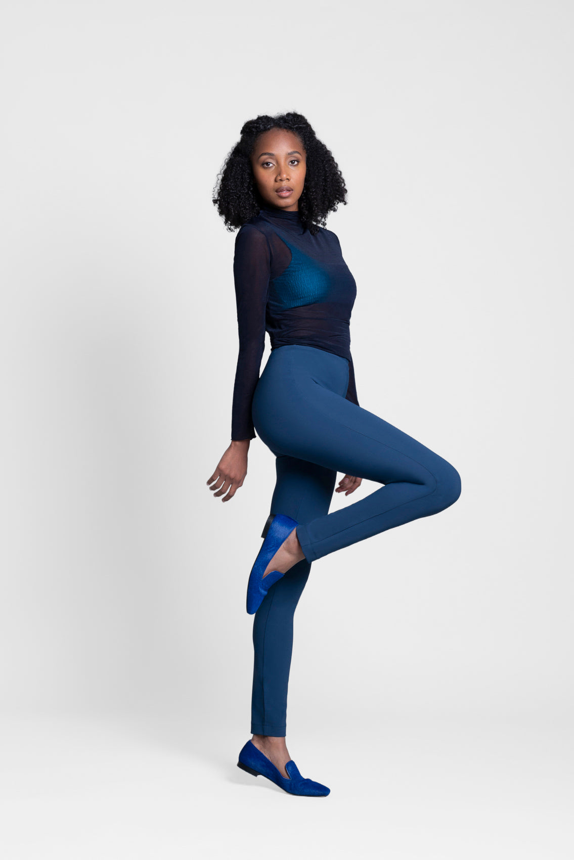 Apple Shape Coloured Trousers - Slim Leg