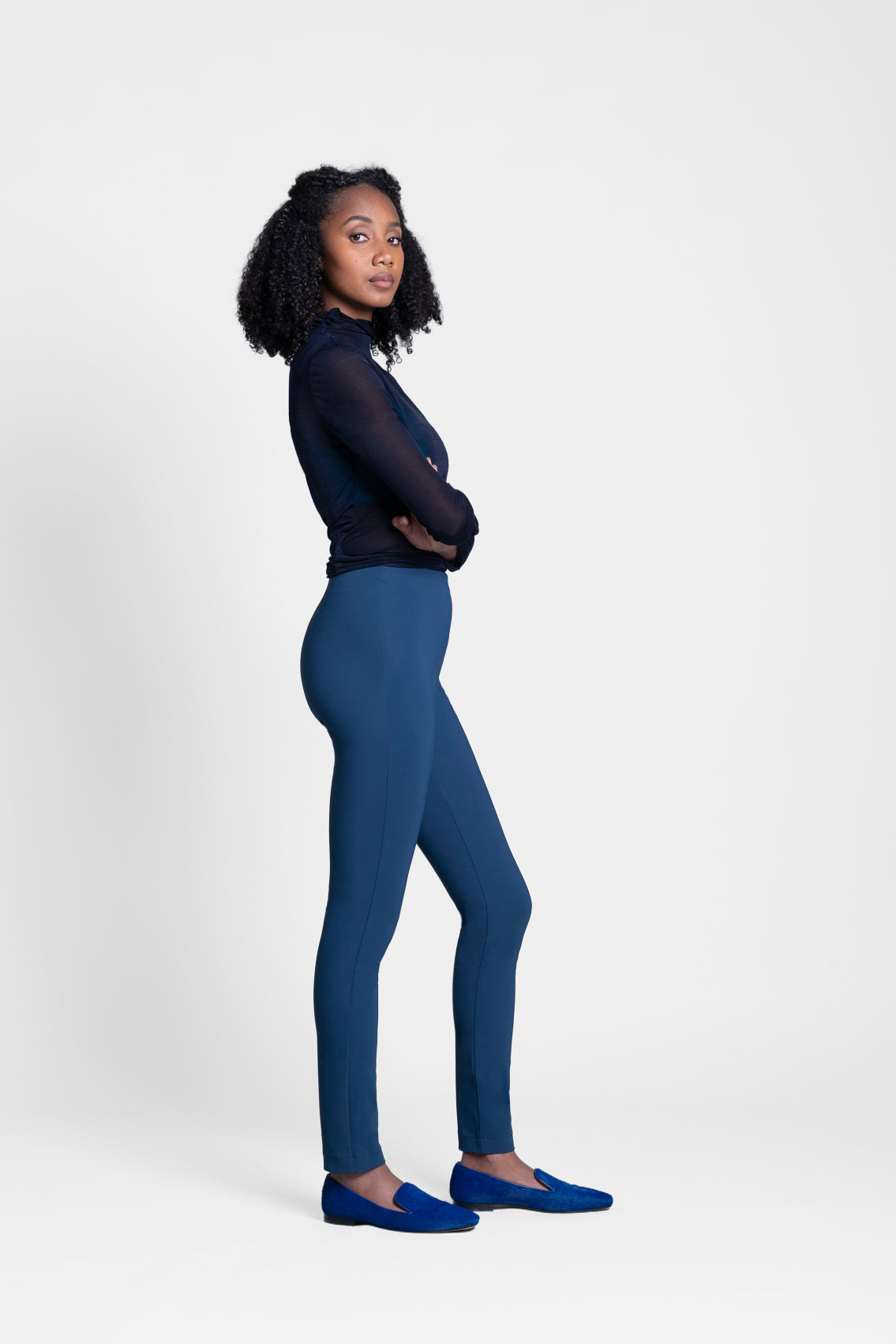 Apple Shape Coloured Trousers - Slim Leg