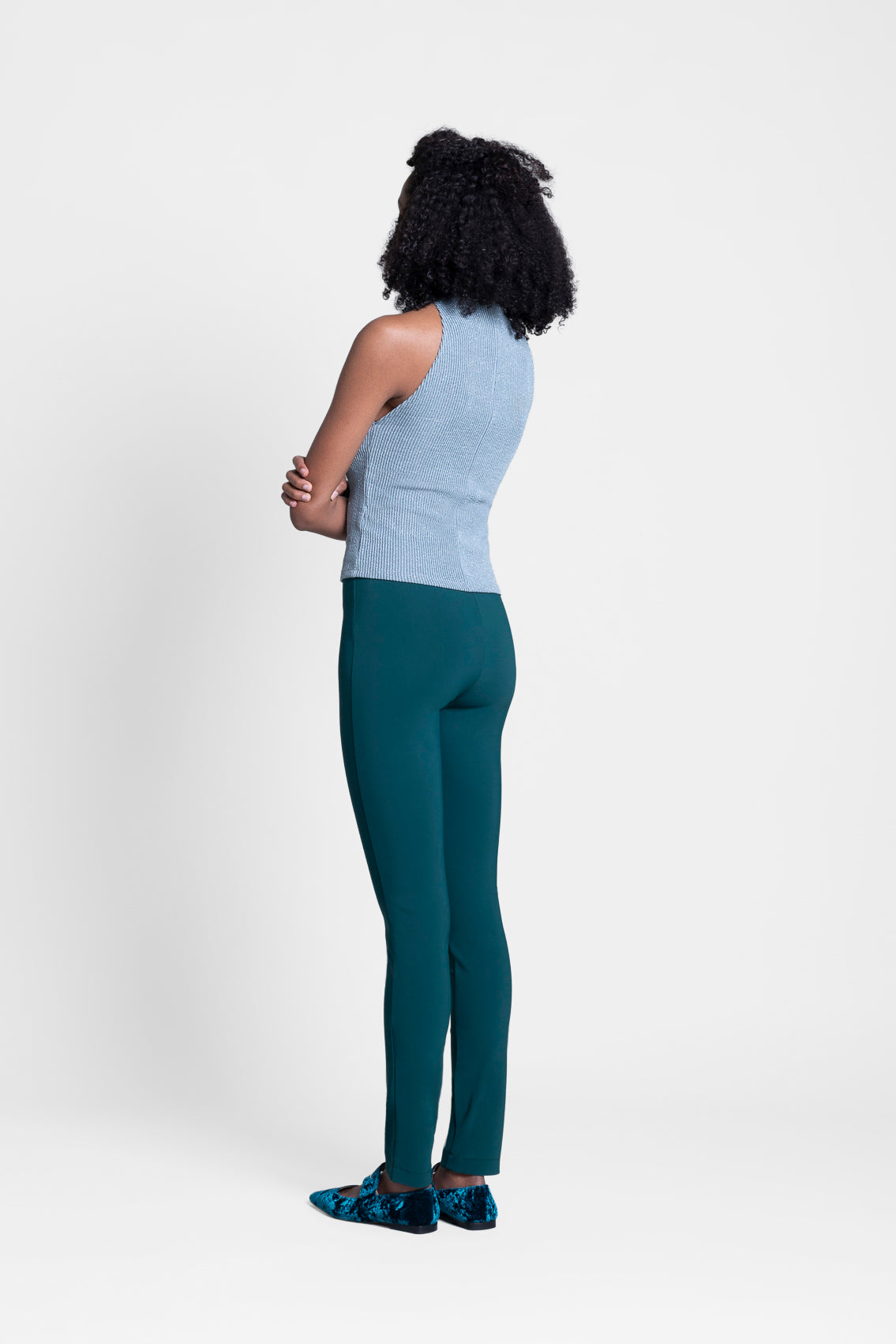 Apple Shape Coloured Trousers - Slim Leg