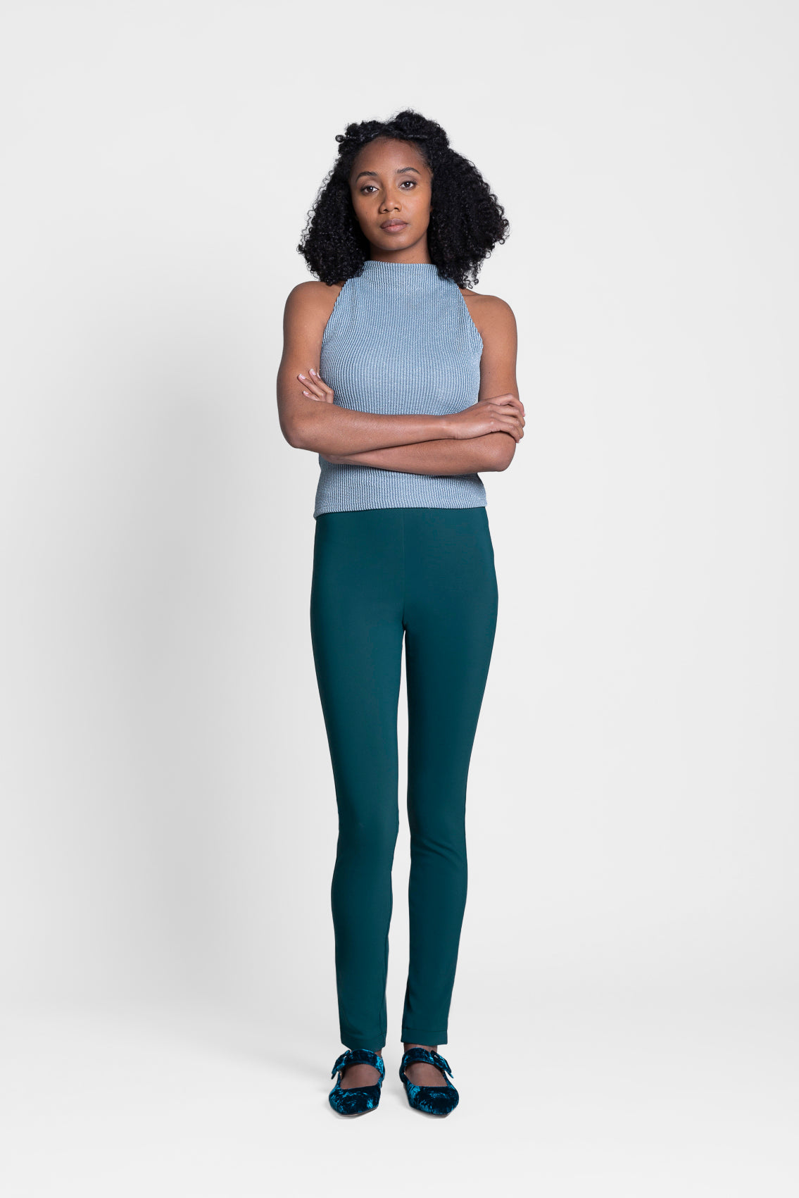 Apple Shape Coloured Trousers - Slim Leg