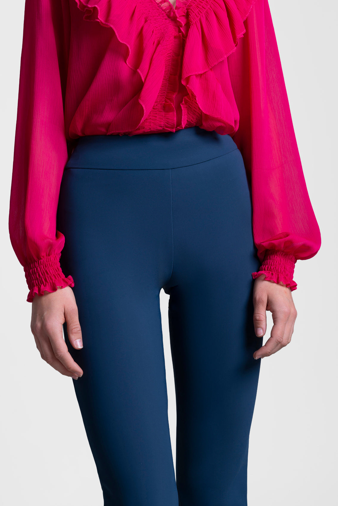 Candle Shape Coloured Trousers - Slim Leg