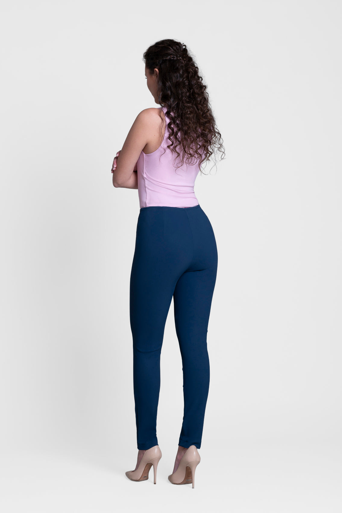 Hourglass Shape Coloured Trousers - Slim Leg