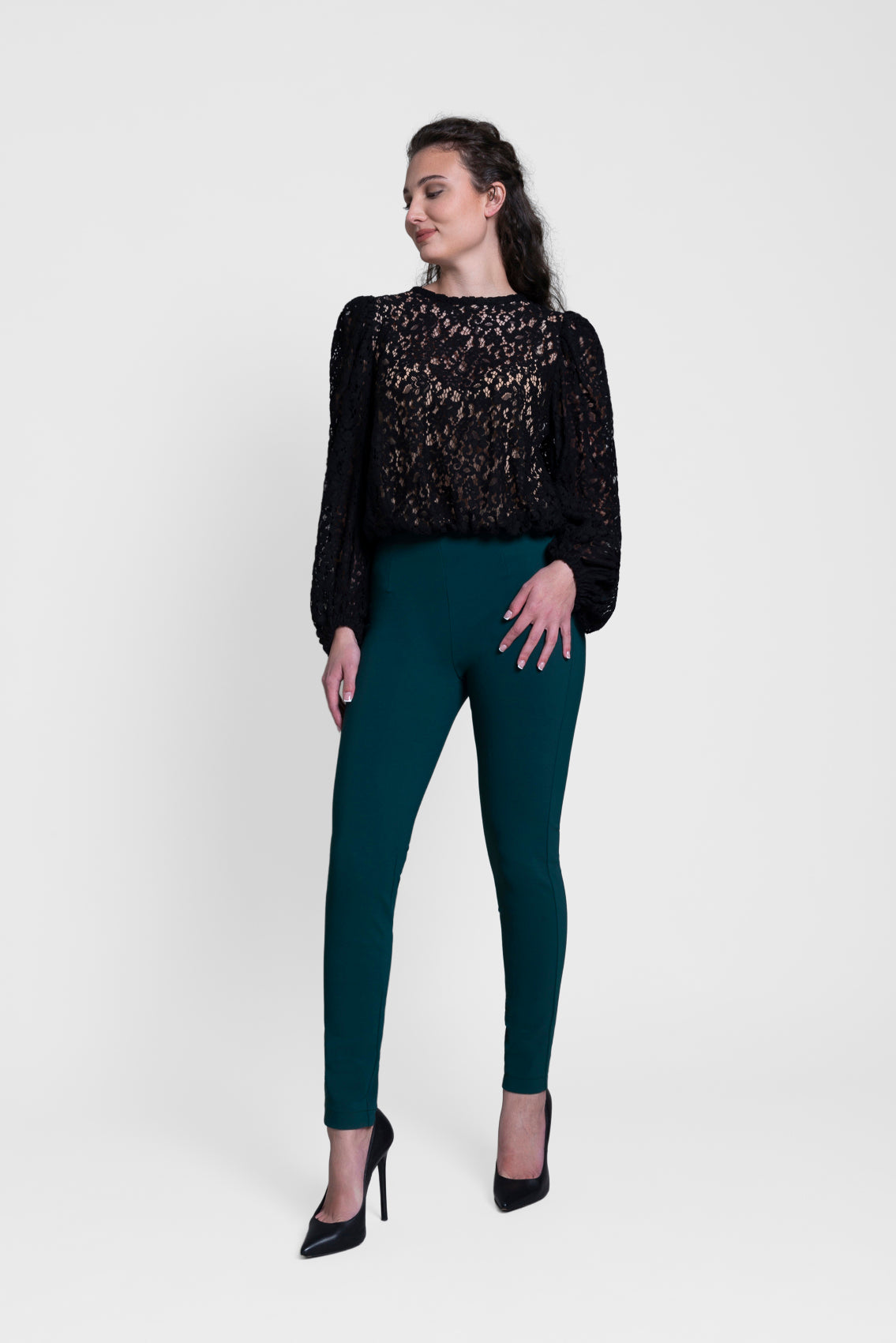 Hourglass Shape Coloured Trousers - Slim Leg