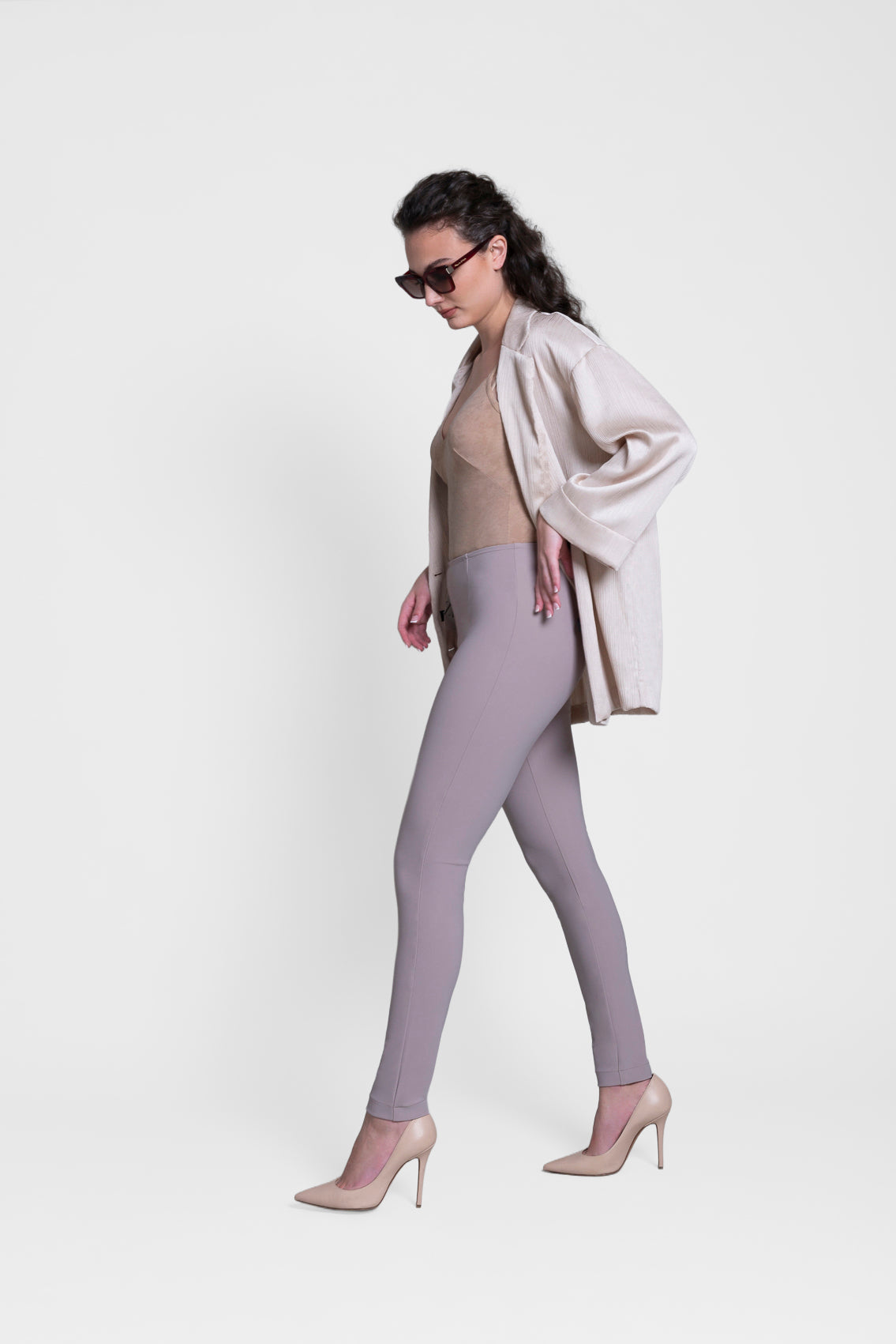 Hourglass Shape Coloured Trousers - Slim Leg