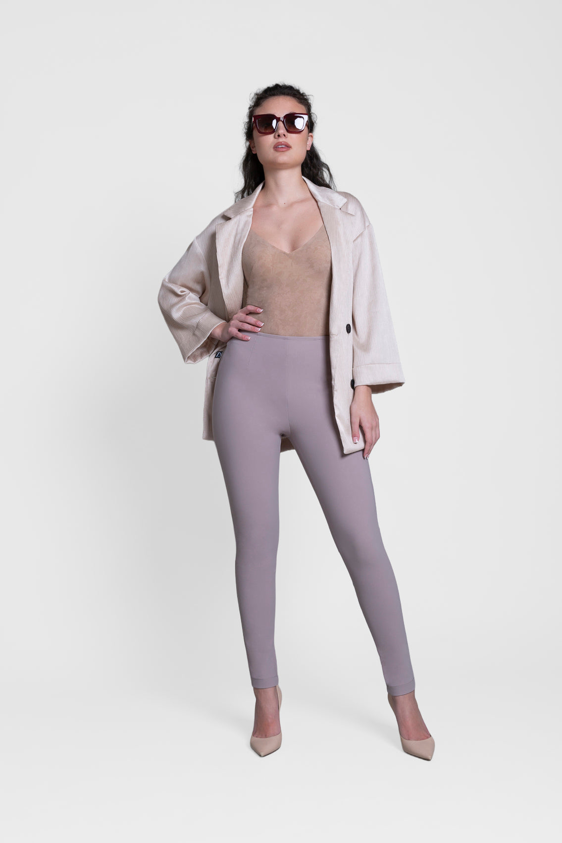 Hourglass Shape Coloured Trousers - Slim Leg