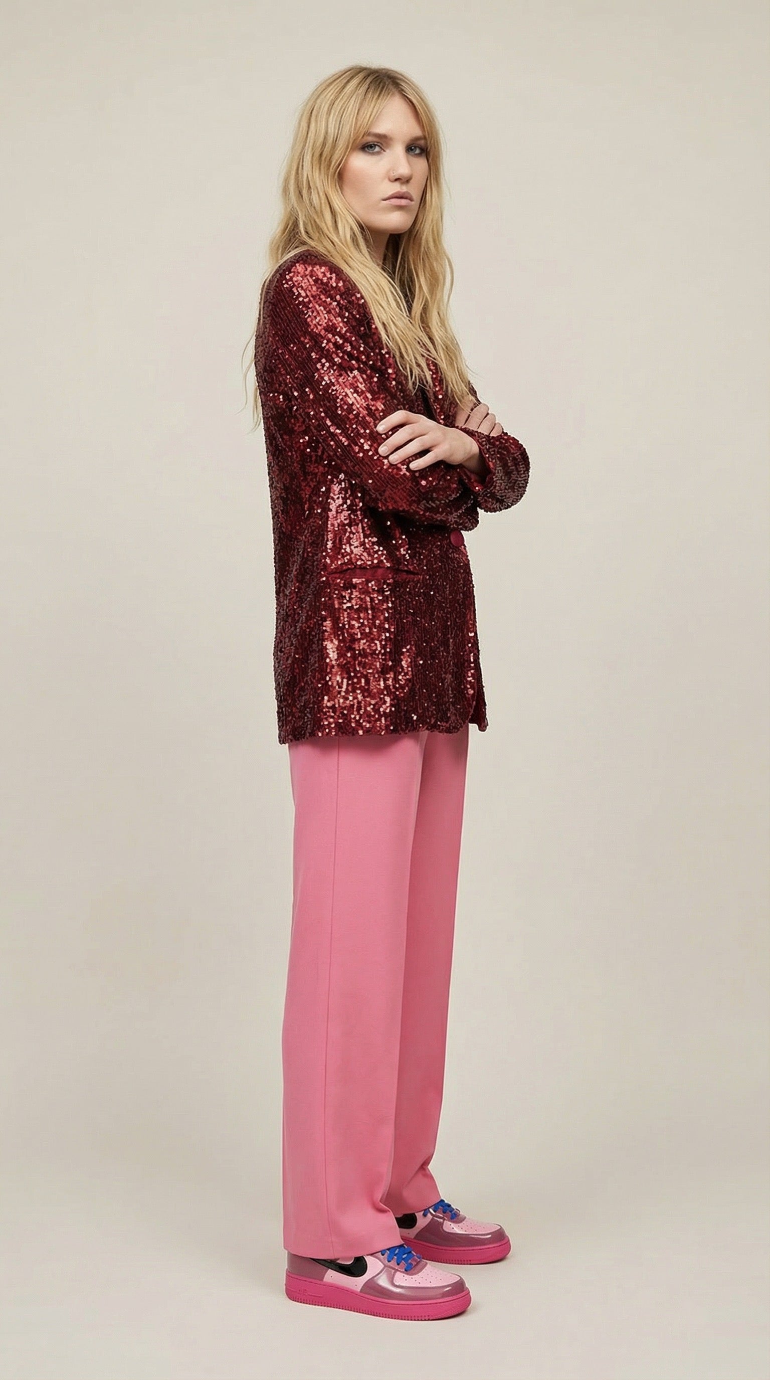 Sequin Burgundy Jacket